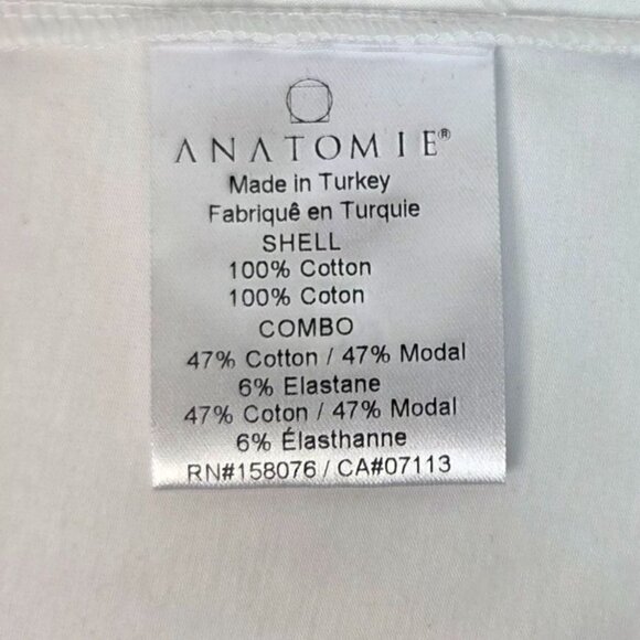 Anatomie Helia White Slim Fit Button Up Short Sleeve Poplin Travel Shirt XL NWT - Picture 9 of 9